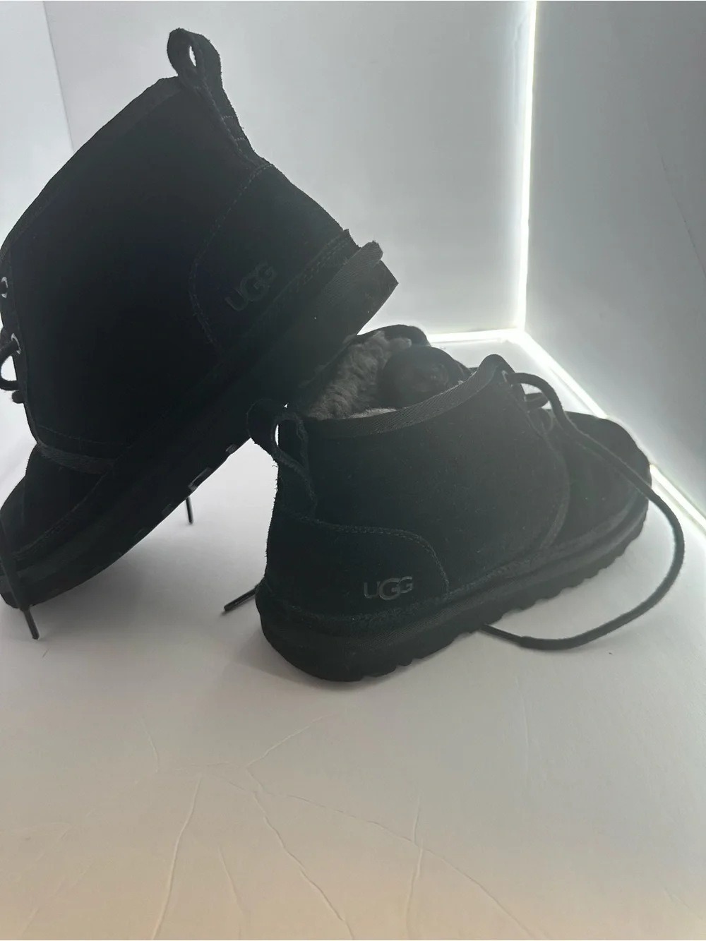 Black suede mini boots 🖤 cozy winter essential | worn - Size 8
